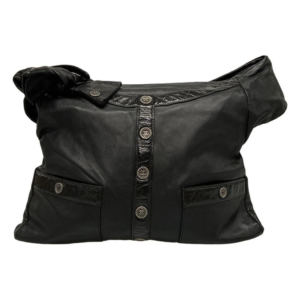 Chanel Girl Leather Lambskin Chain Shoulder Bag Black